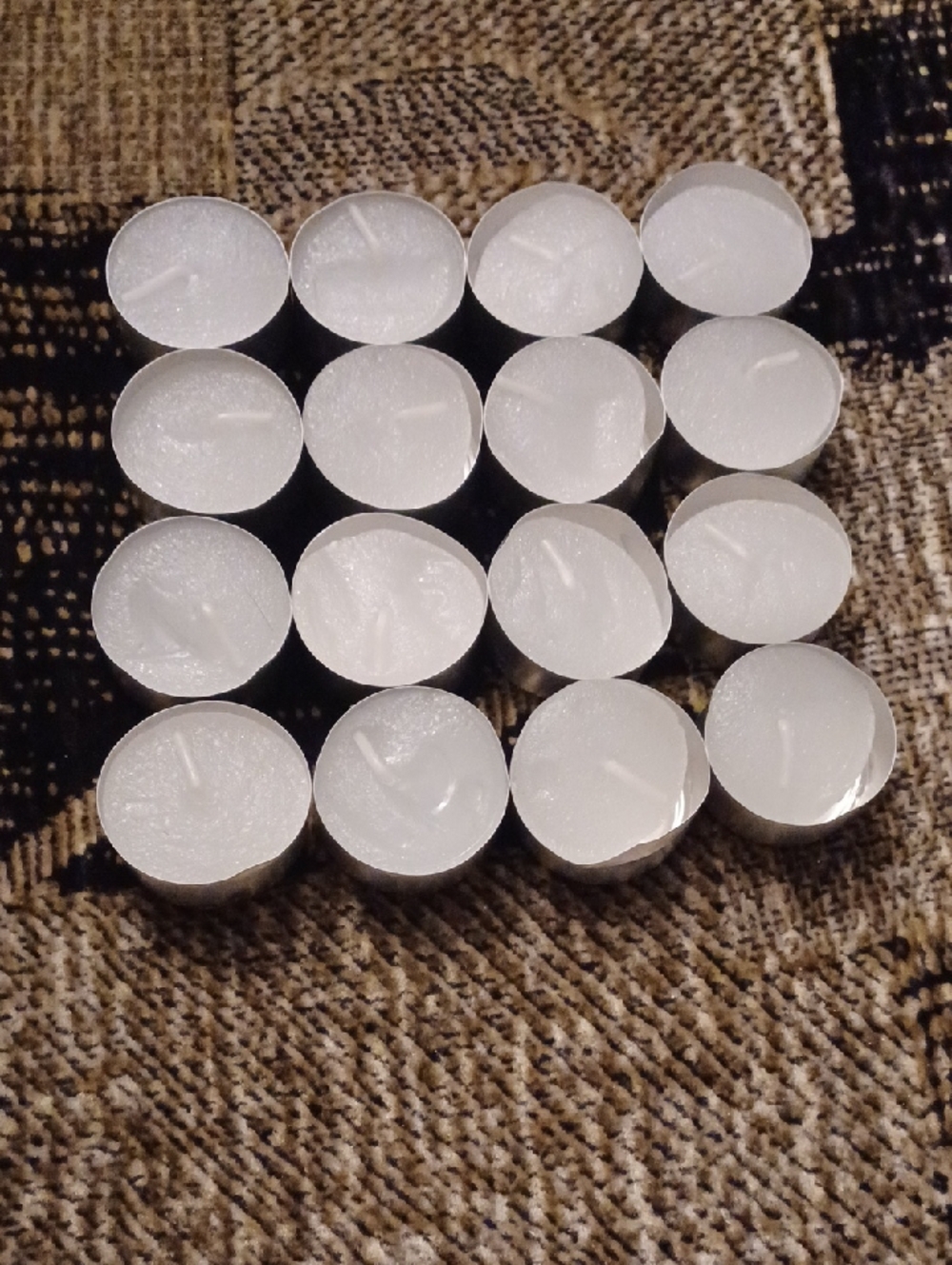 $4 Add-on New White Unscented Tea Light Candles - Set Of 16